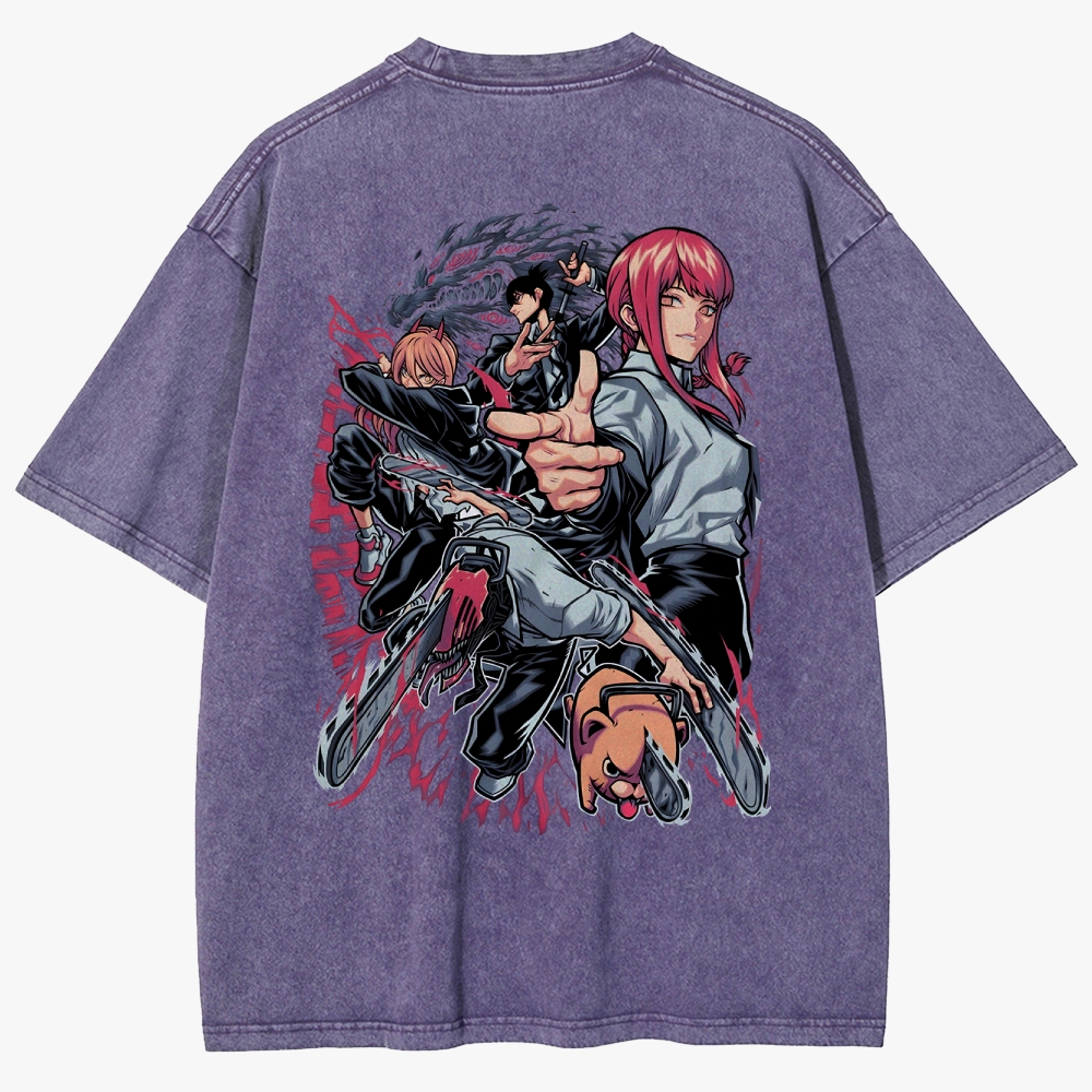 Chainsaw Man Unisex Fit Washed T-Shirt