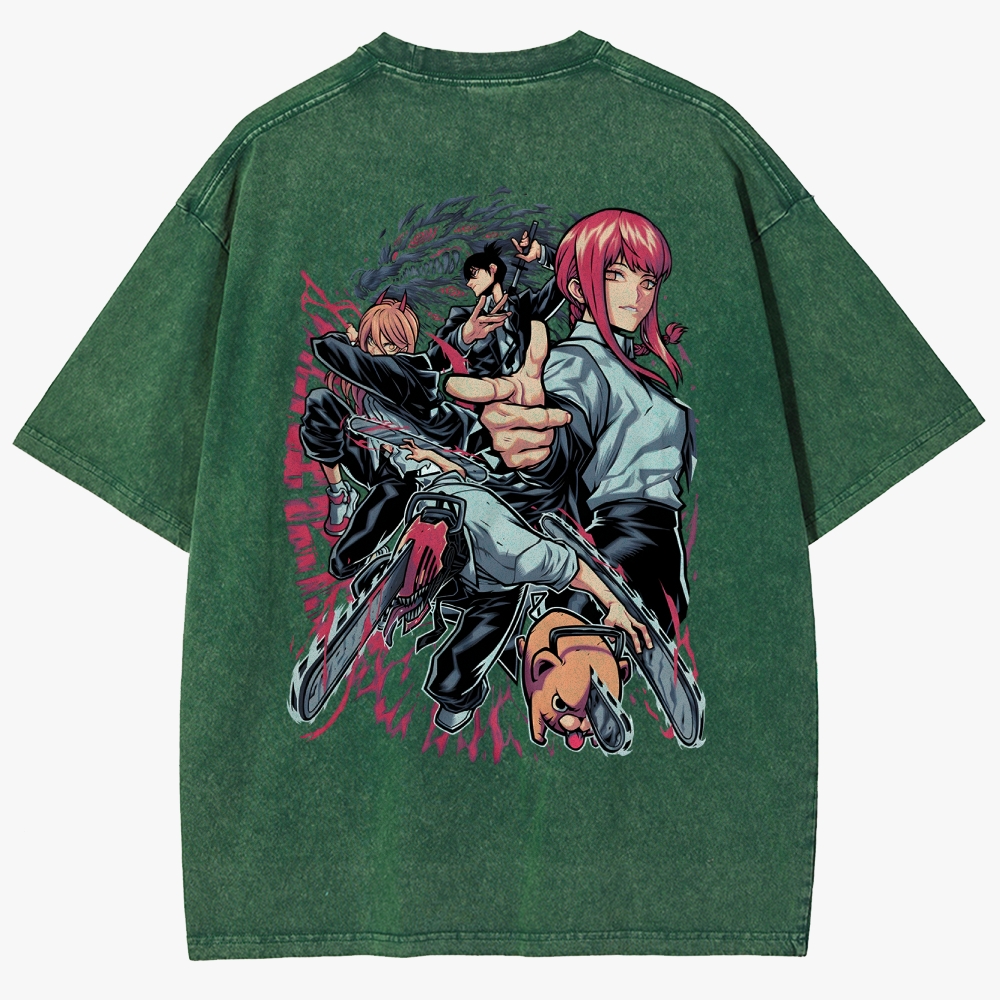 Chainsaw Man Unisex Fit Washed T-Shirt