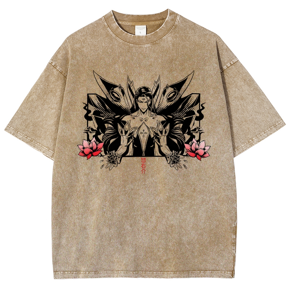 Aizen Serpent's Bloom Unisex Fit Washed T-Shirt