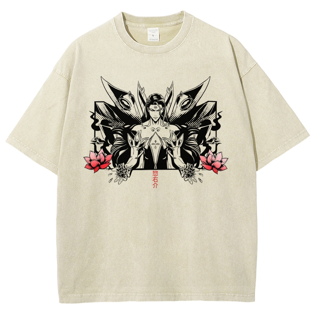 Aizen Serpent's Bloom Unisex Fit Washed T-Shirt