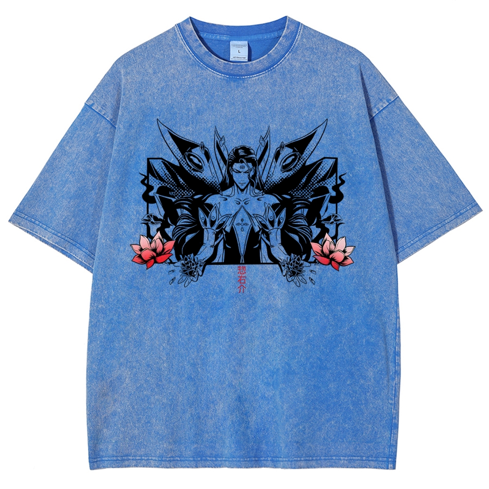 Aizen Serpent's Bloom Unisex Fit Washed T-Shirt