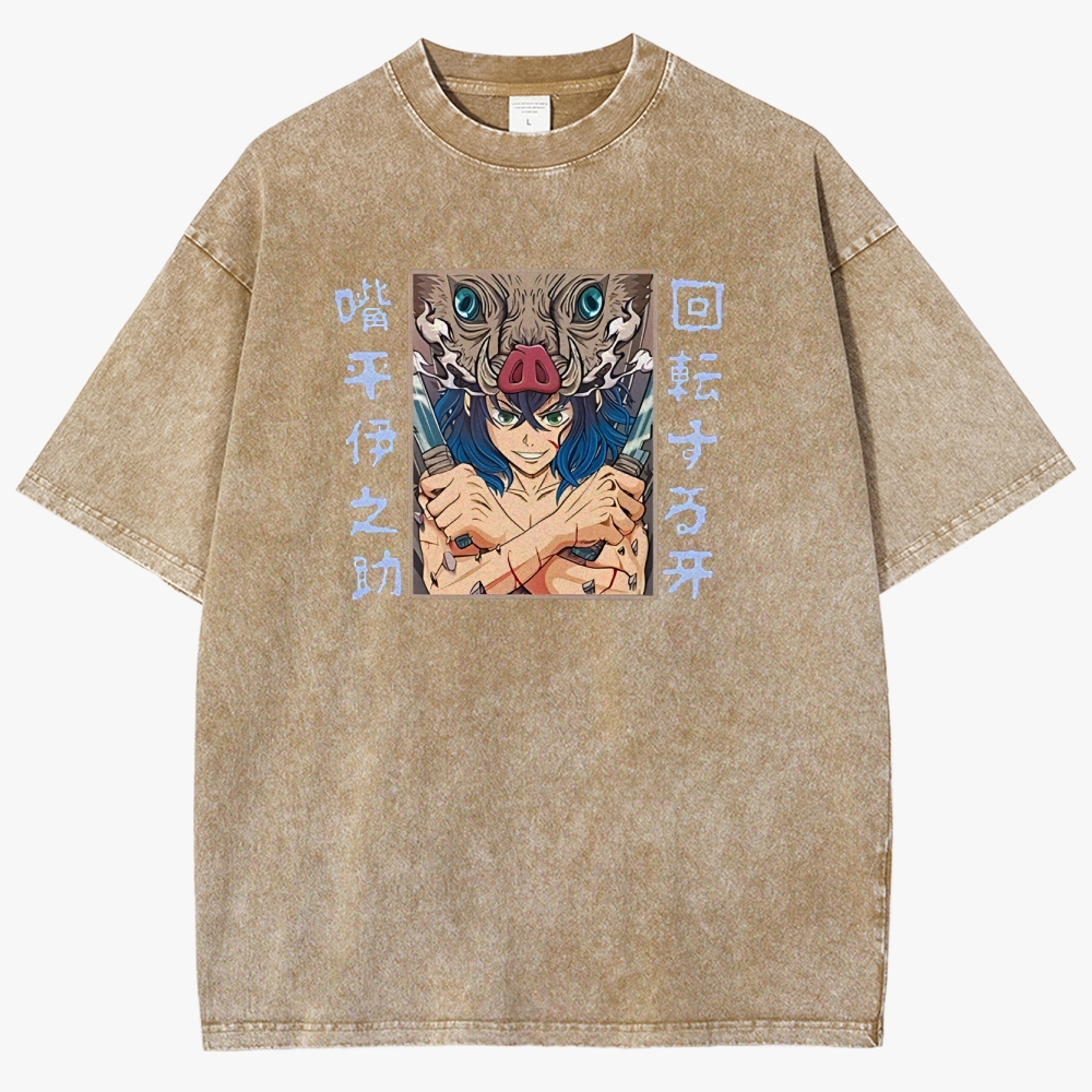 Demon Slayer Unisex Fit Washed T-Shirt 