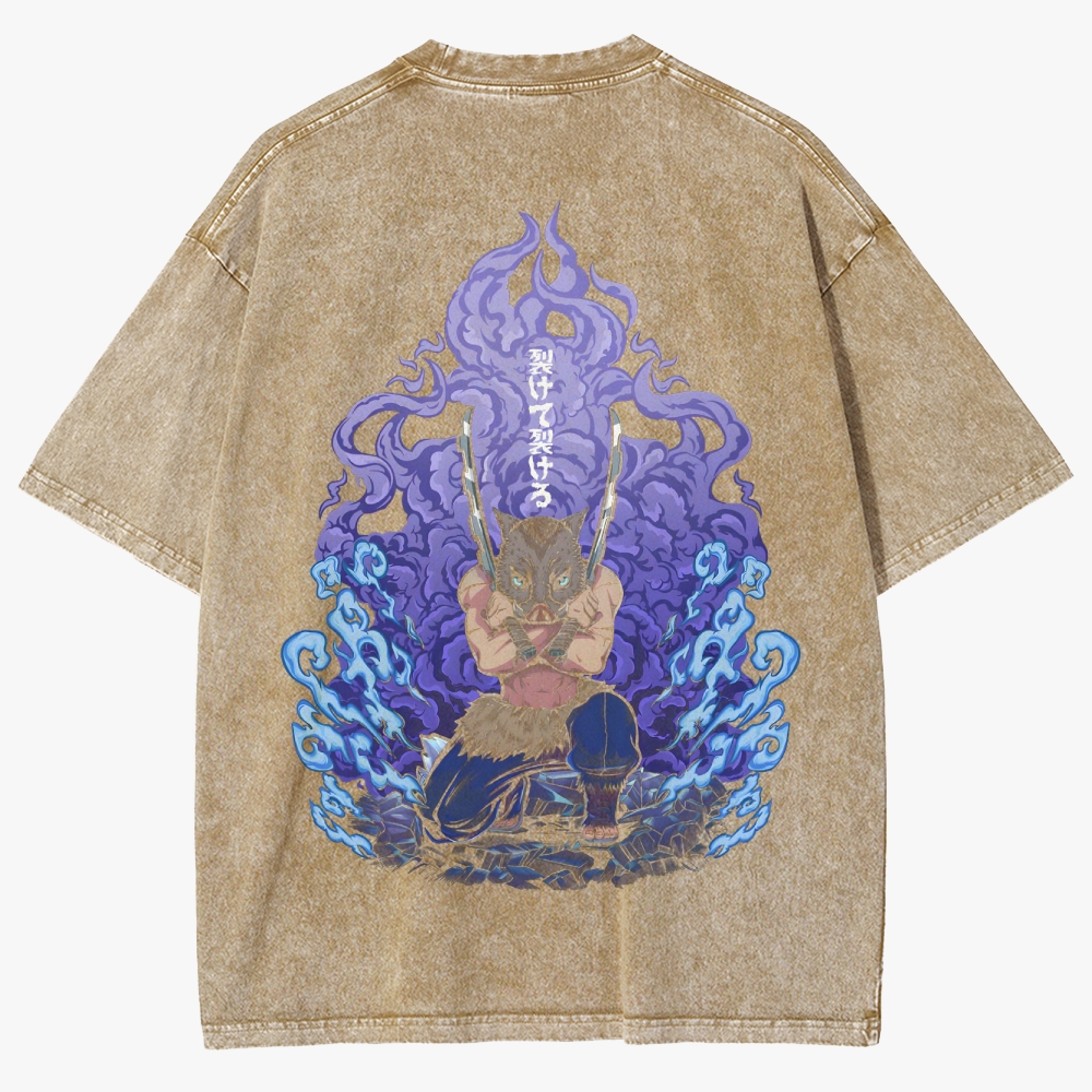 Demon Slayer Unisex Fit Washed T-Shirt 