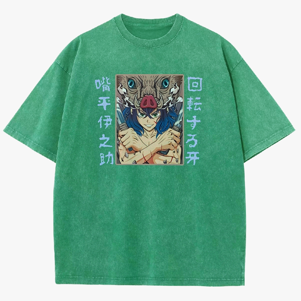 Demon Slayer Unisex Fit Washed T-Shirt 