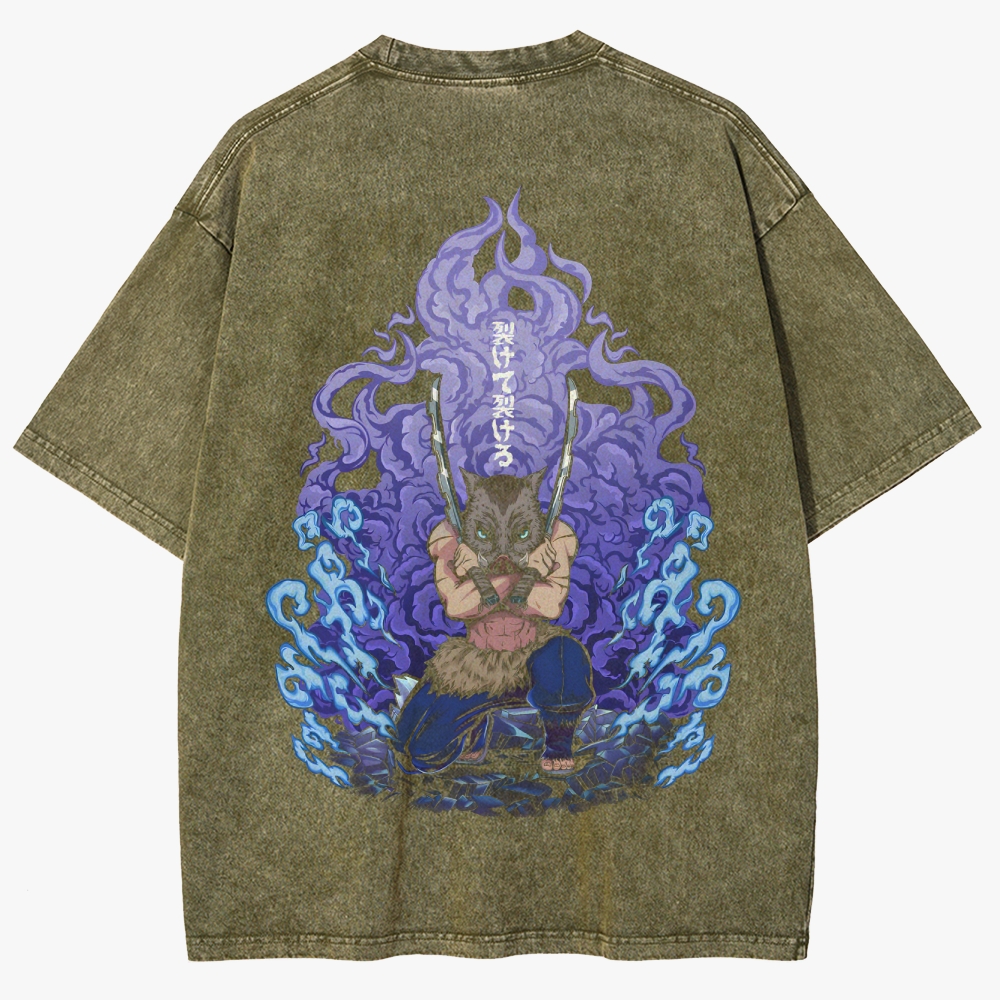 Demon Slayer Unisex Fit Washed T-Shirt 