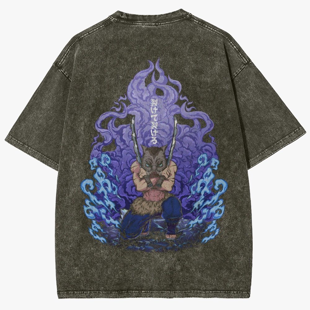 Demon Slayer Unisex Fit Washed T-Shirt 