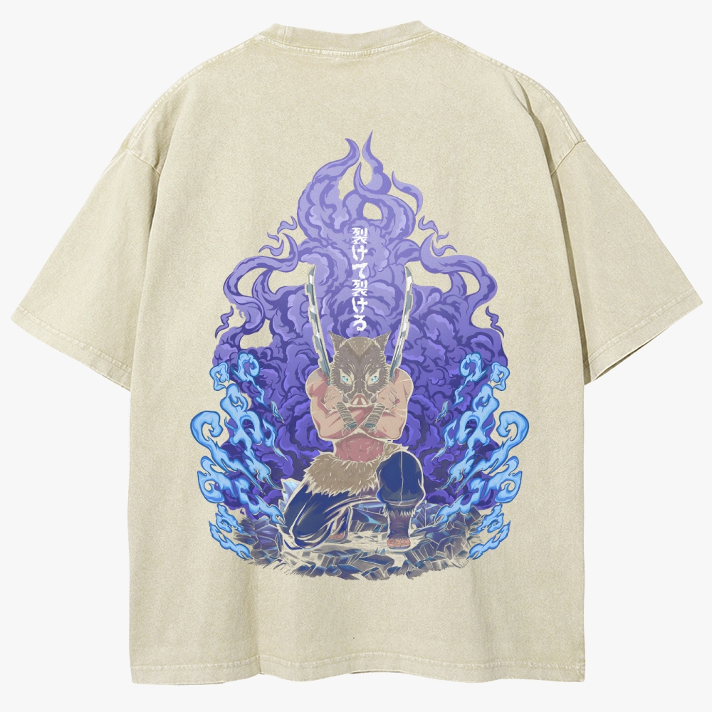 Demon Slayer Unisex Fit Washed T-Shirt 