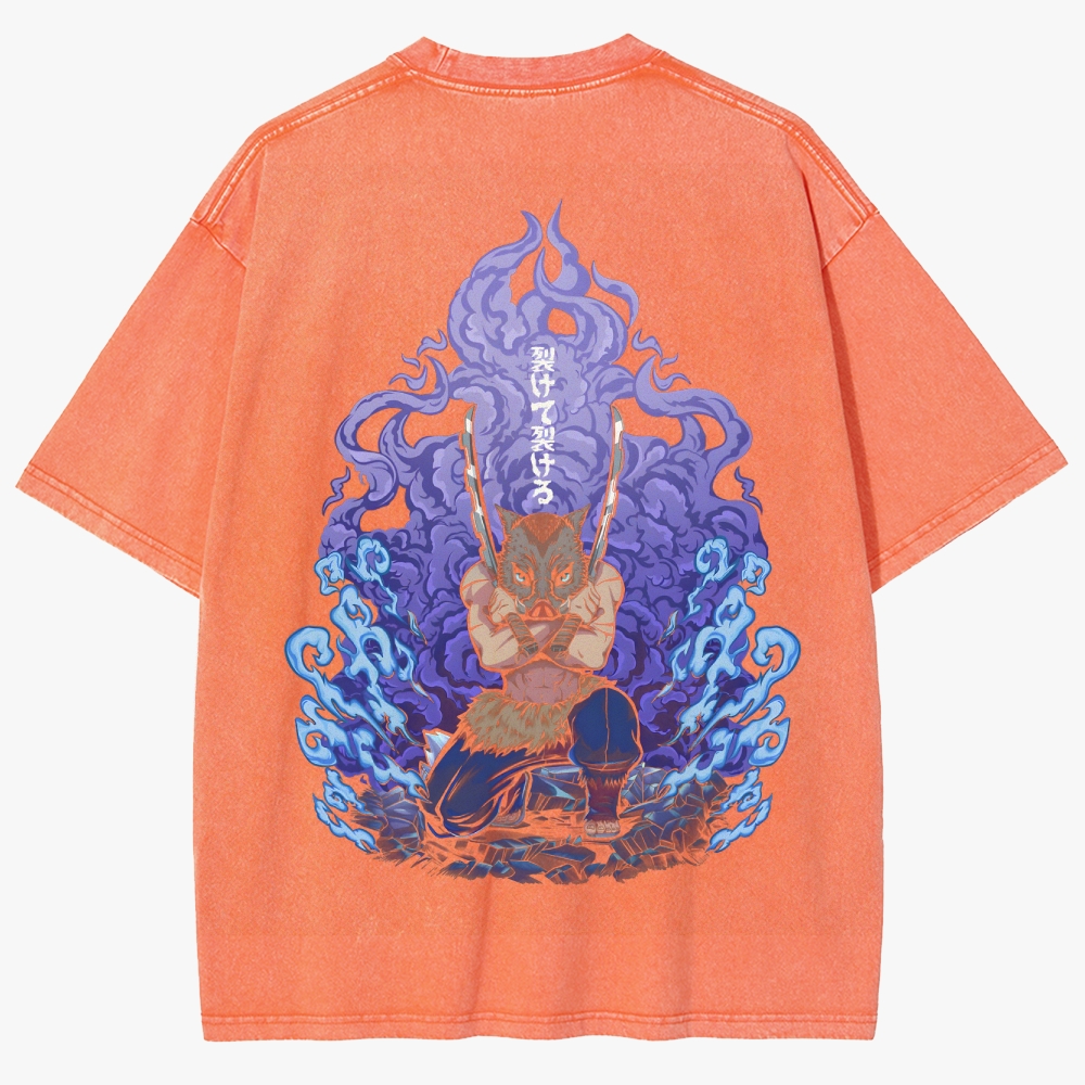 Demon Slayer Unisex Fit Washed T-Shirt 