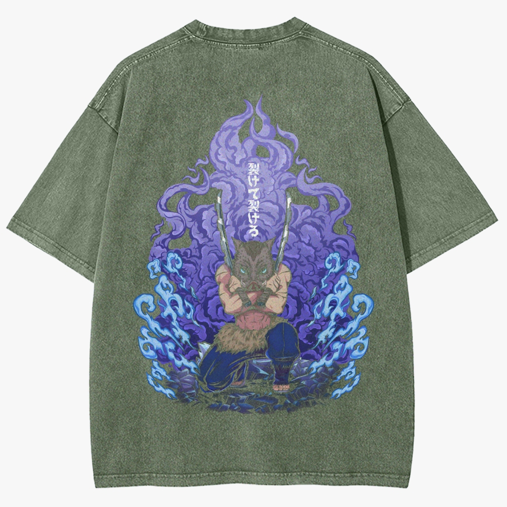 Demon Slayer Unisex Fit Washed T-Shirt 