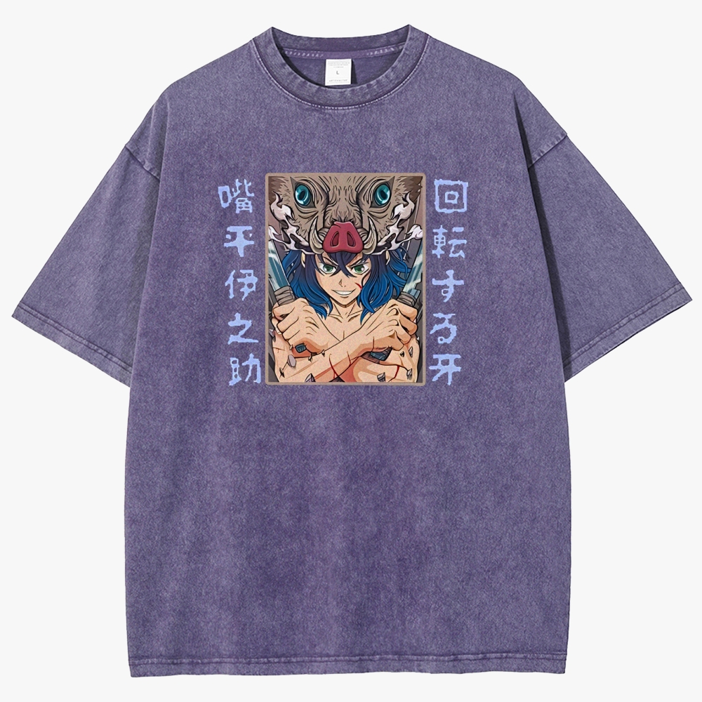 Demon Slayer Unisex Fit Washed T-Shirt 