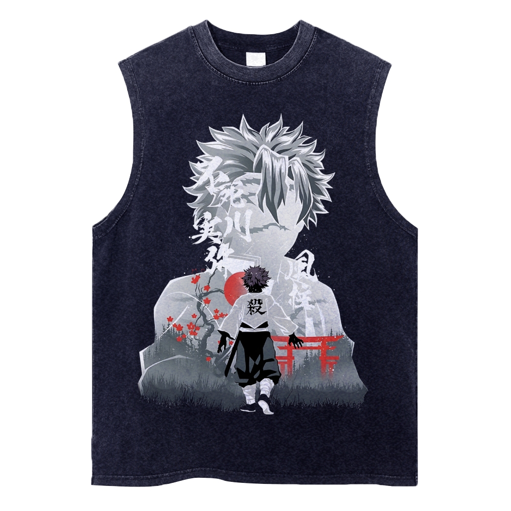 Demon Slayer Unisex Washed Tank Top