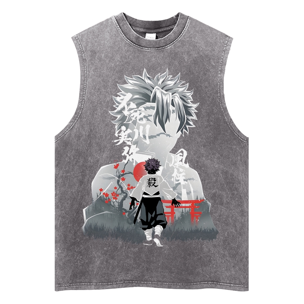 Demon Slayer Unisex Washed Tank Top