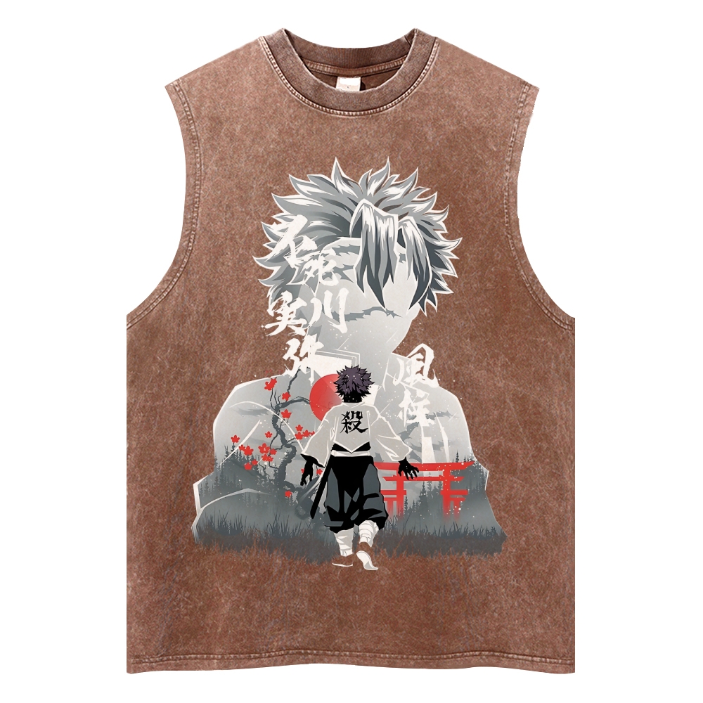Demon Slayer Unisex Washed Tank Top