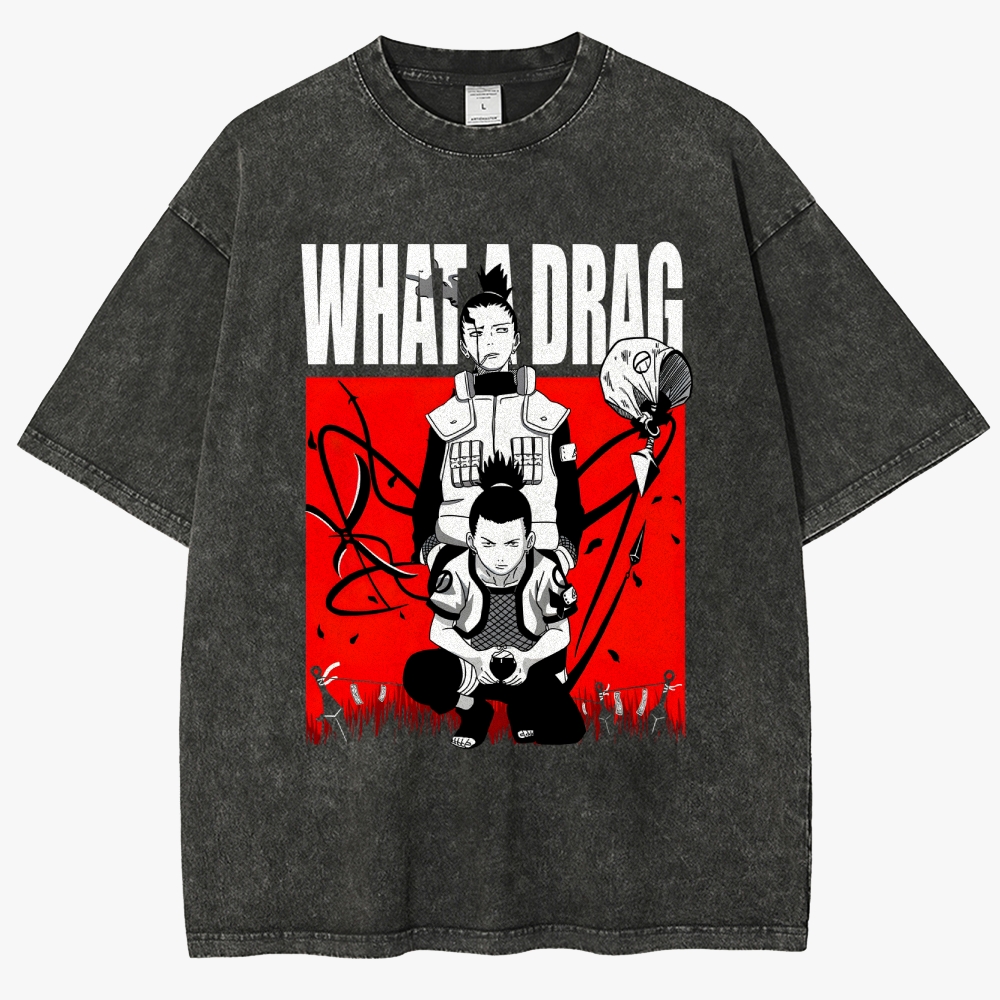 Shikamaru 'Drag' Vintage Unisex Fit Washed T-Shirt