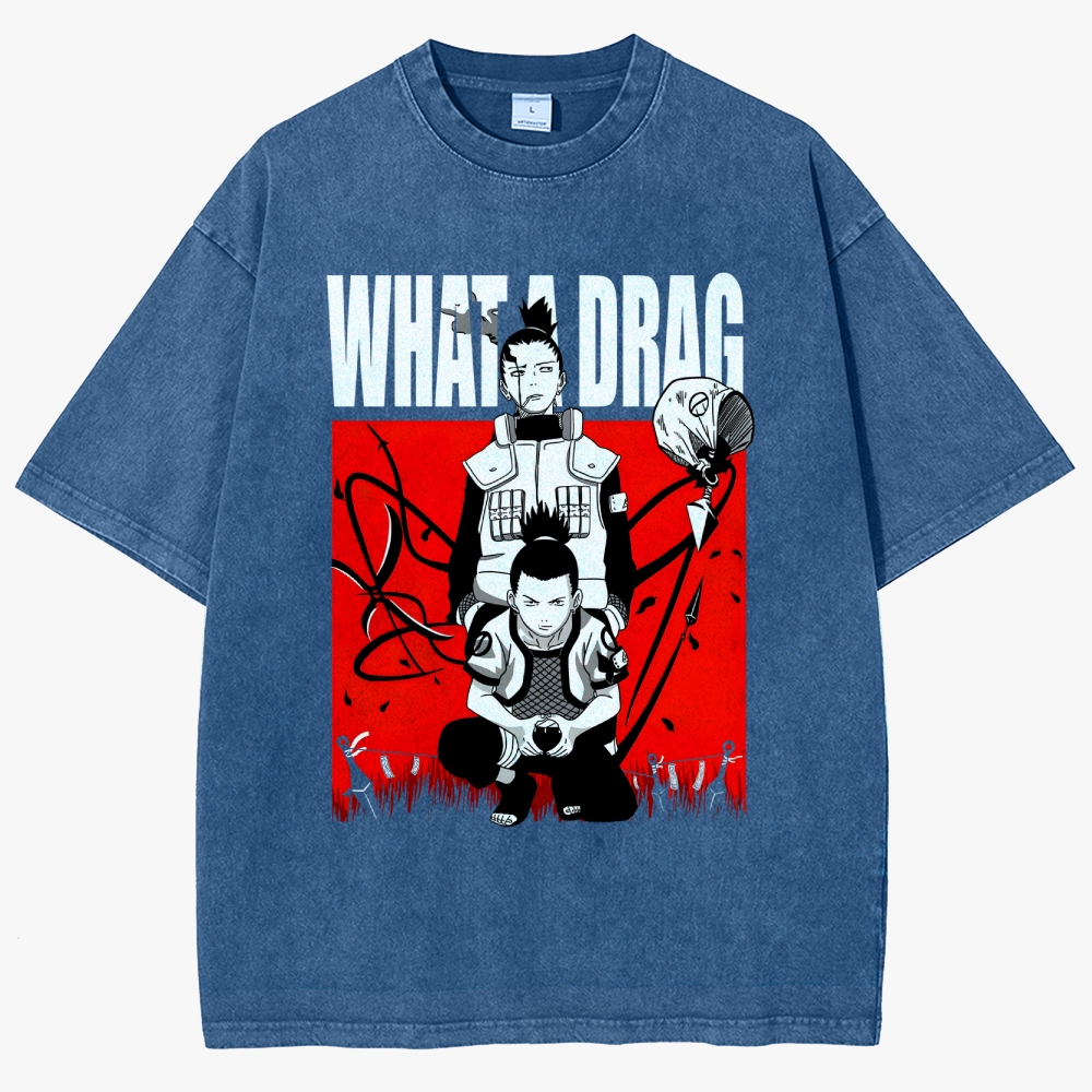 Shikamaru 'Drag' Vintage Unisex Fit Washed T-Shirt