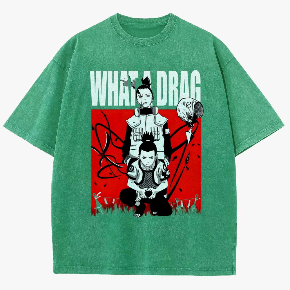 Shikamaru 'Drag' Vintage Unisex Fit Washed T-Shirt