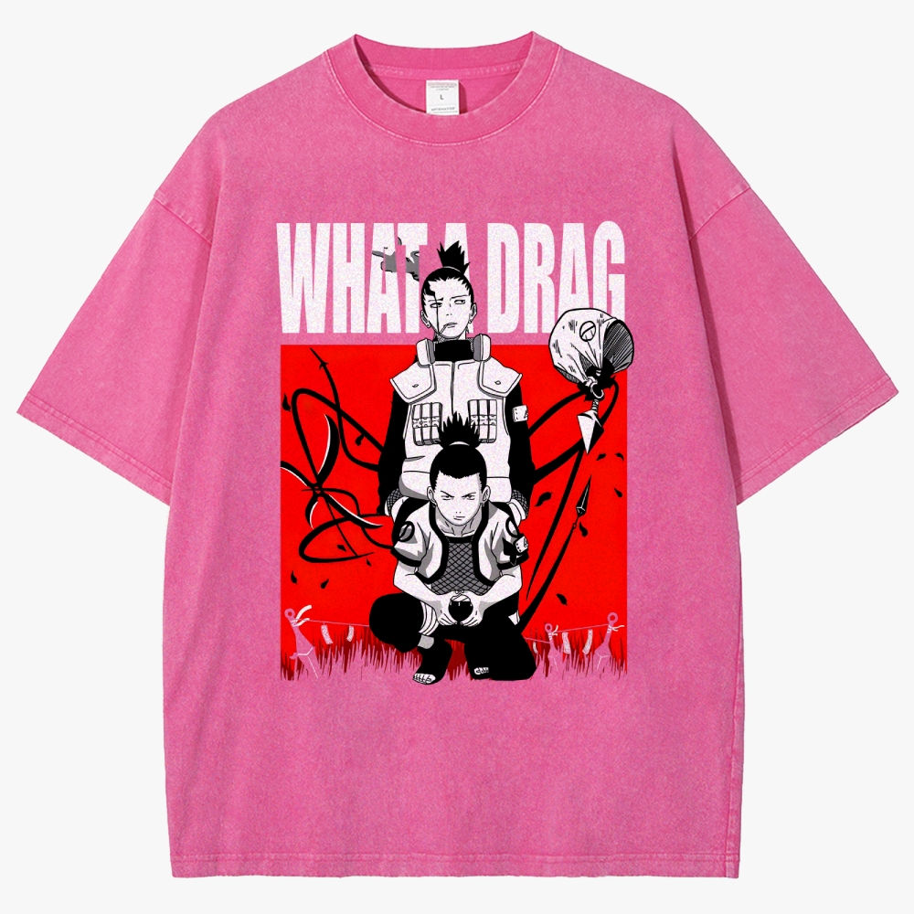 Shikamaru 'Drag' Vintage Unisex Fit Washed T-Shirt