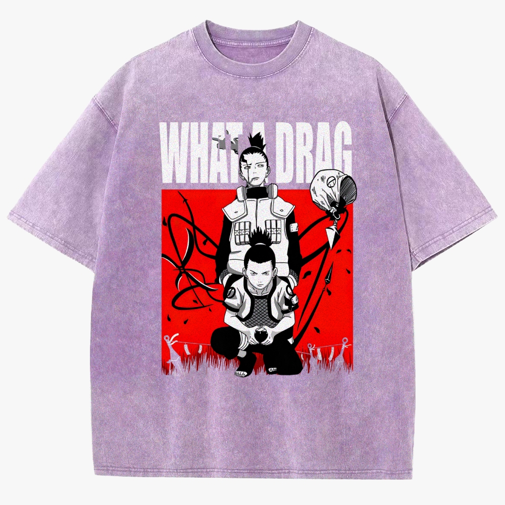 Shikamaru 'Drag' Vintage Unisex Fit Washed T-Shirt
