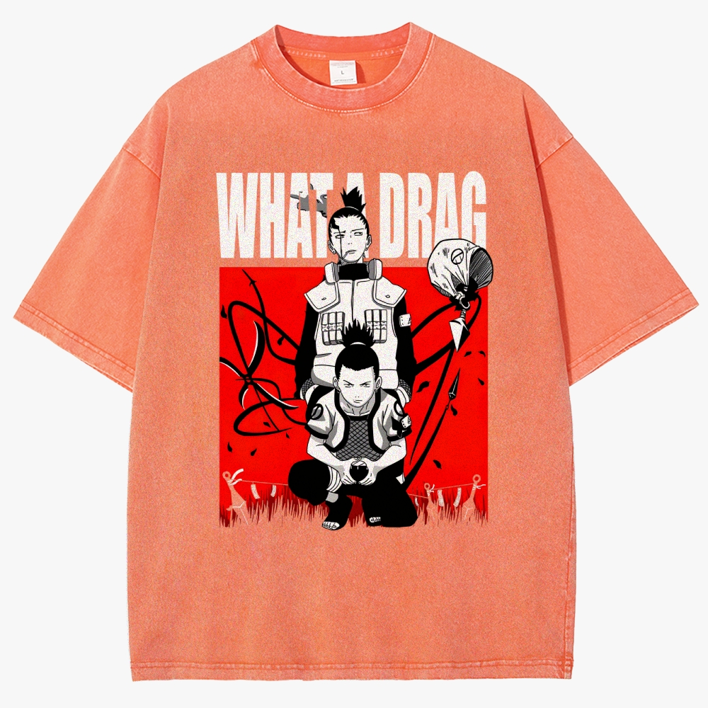 Shikamaru 'Drag' Vintage Unisex Fit Washed T-Shirt