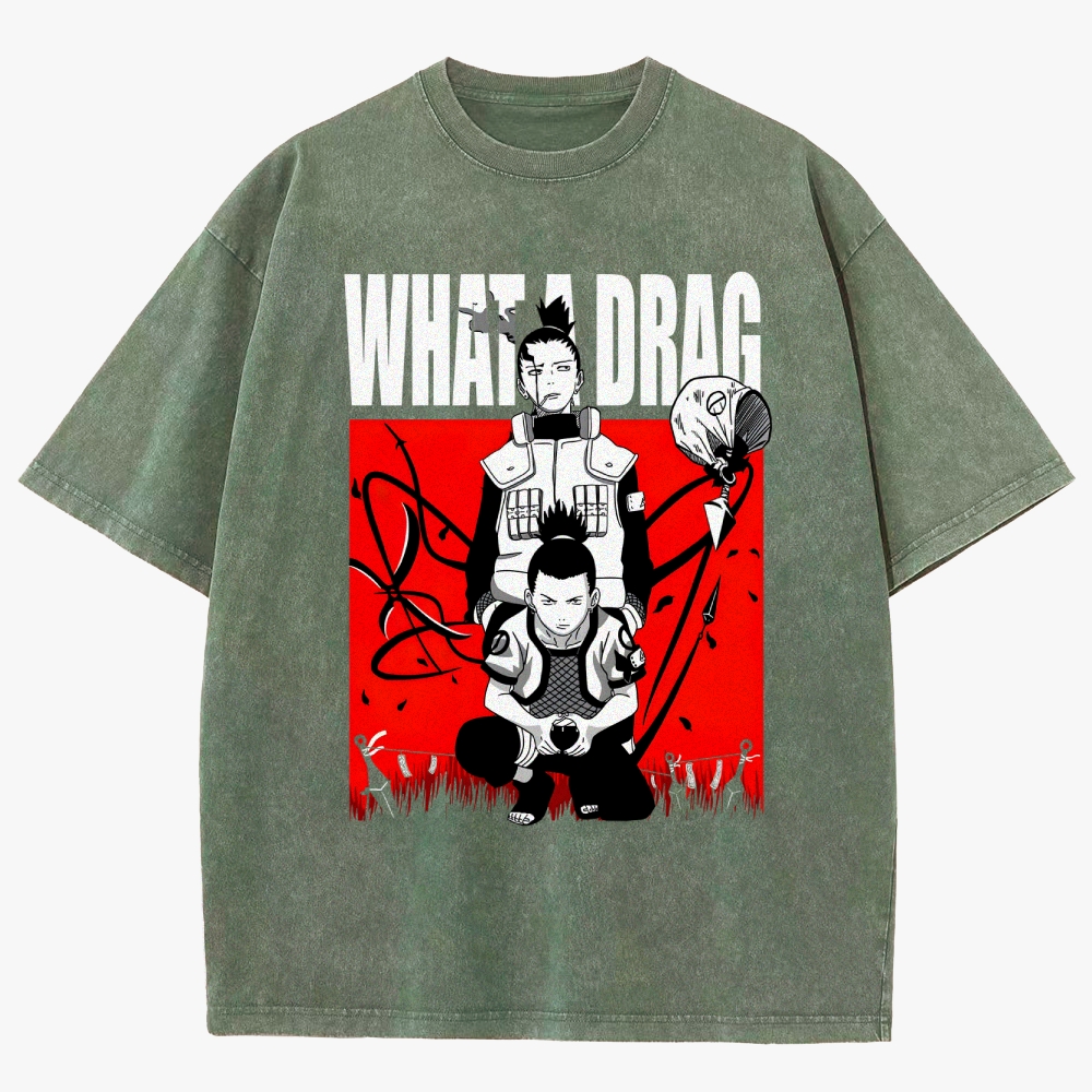 Shikamaru 'Drag' Vintage Unisex Fit Washed T-Shirt