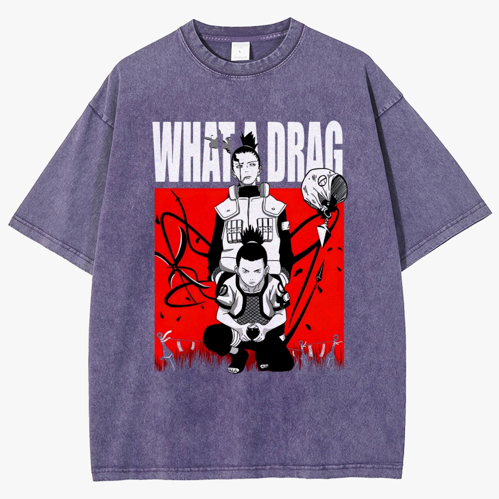 Shikamaru 'Drag' Vintage Unisex Fit Washed T-Shirt