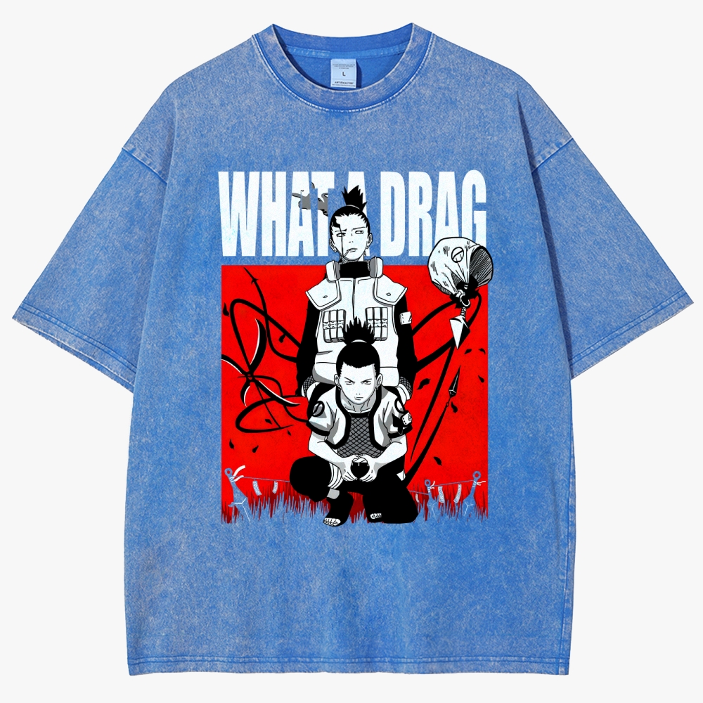 Shikamaru 'Drag' Vintage Unisex Fit Washed T-Shirt
