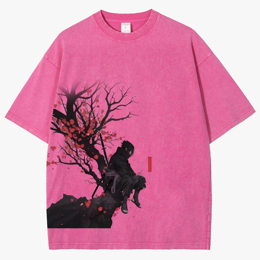 Sasuke Reflective Nature Vintage Unisex Fit Washed T-Shirt