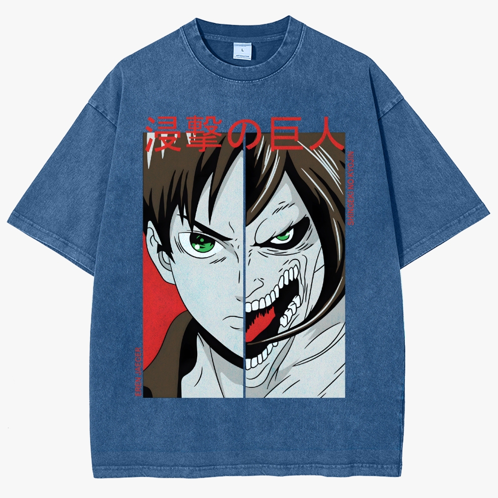 Attack On Titan Unisex Fit Washed T-Shirt