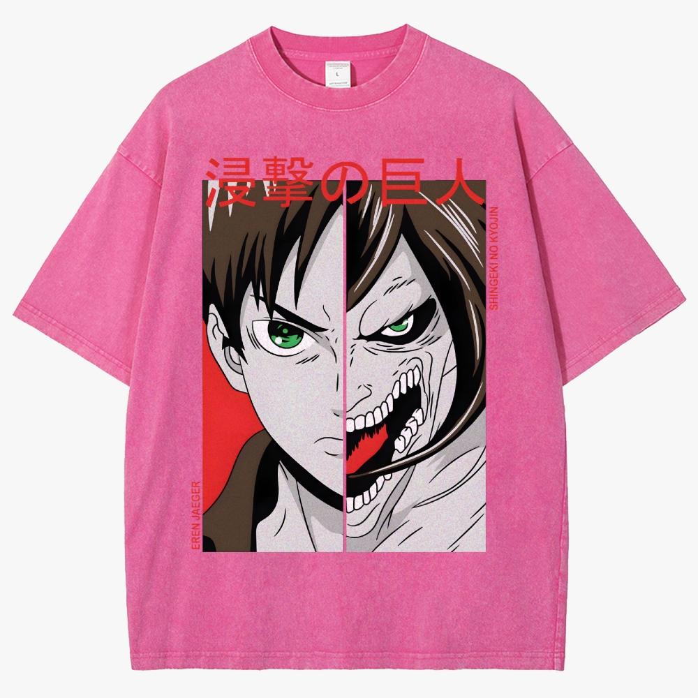 Attack On Titan Unisex Fit Washed T-Shirt