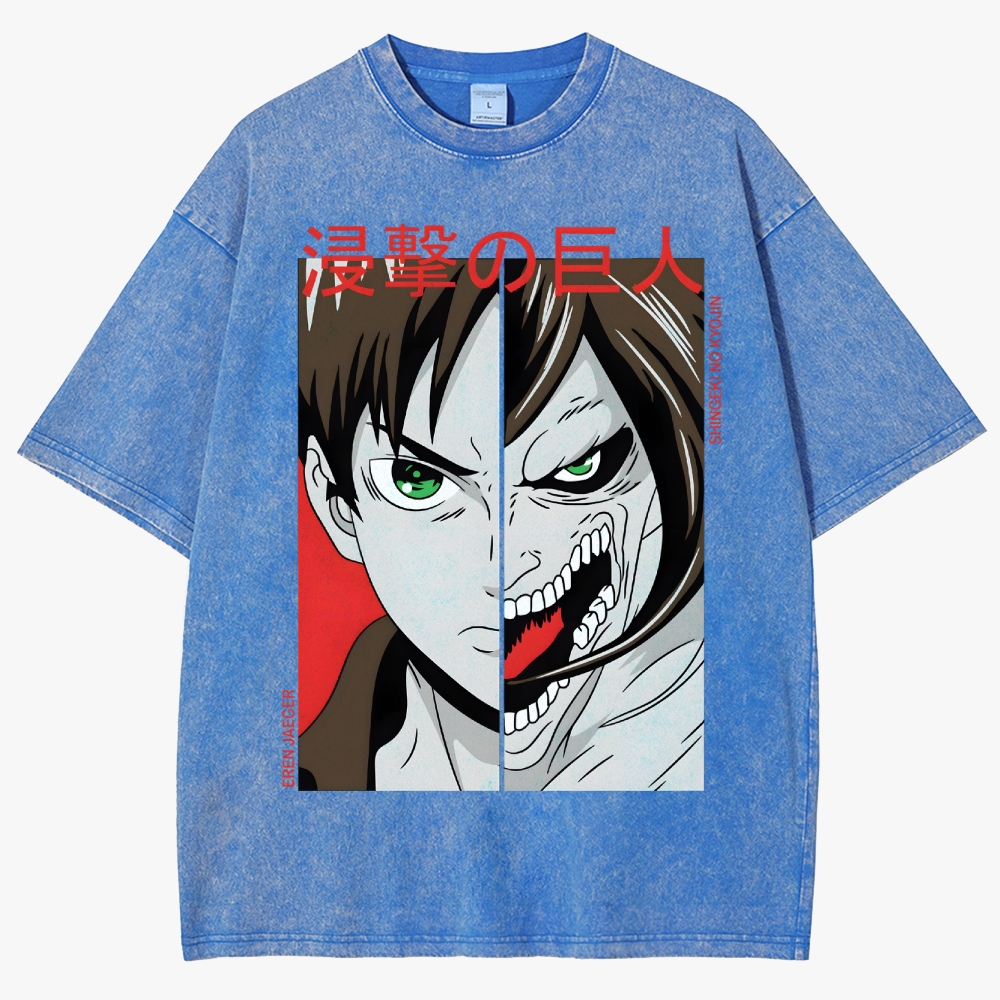 Attack On Titan Unisex Fit Washed T-Shirt