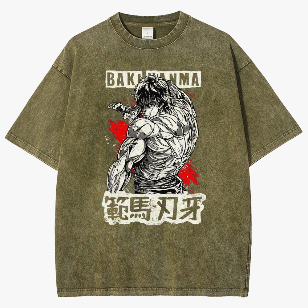 Baki Unisex Fit Washed T-Shirt