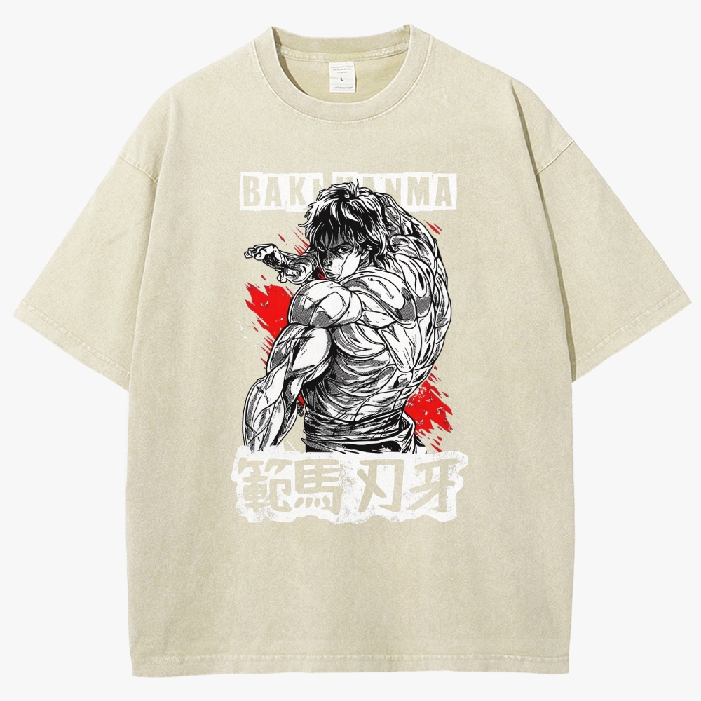 Baki Unisex Fit Washed T-Shirt