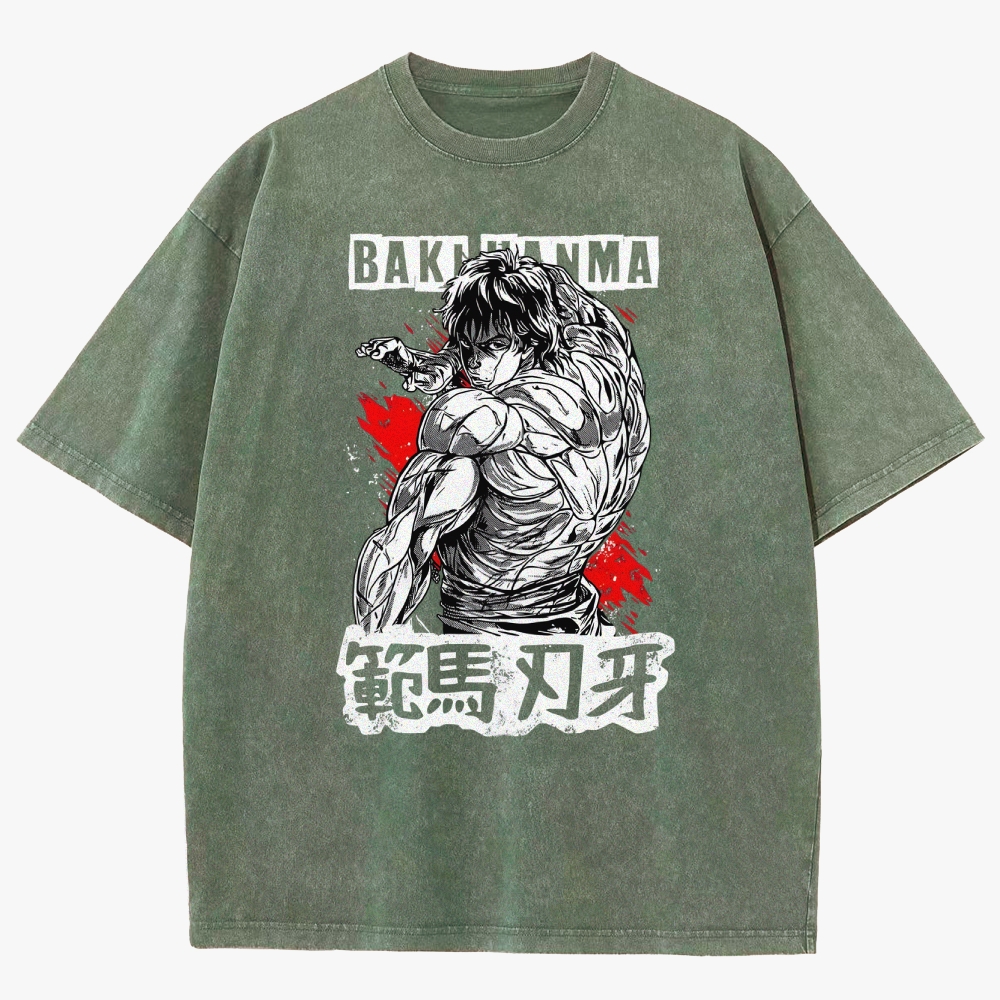 Baki Unisex Fit Washed T-Shirt