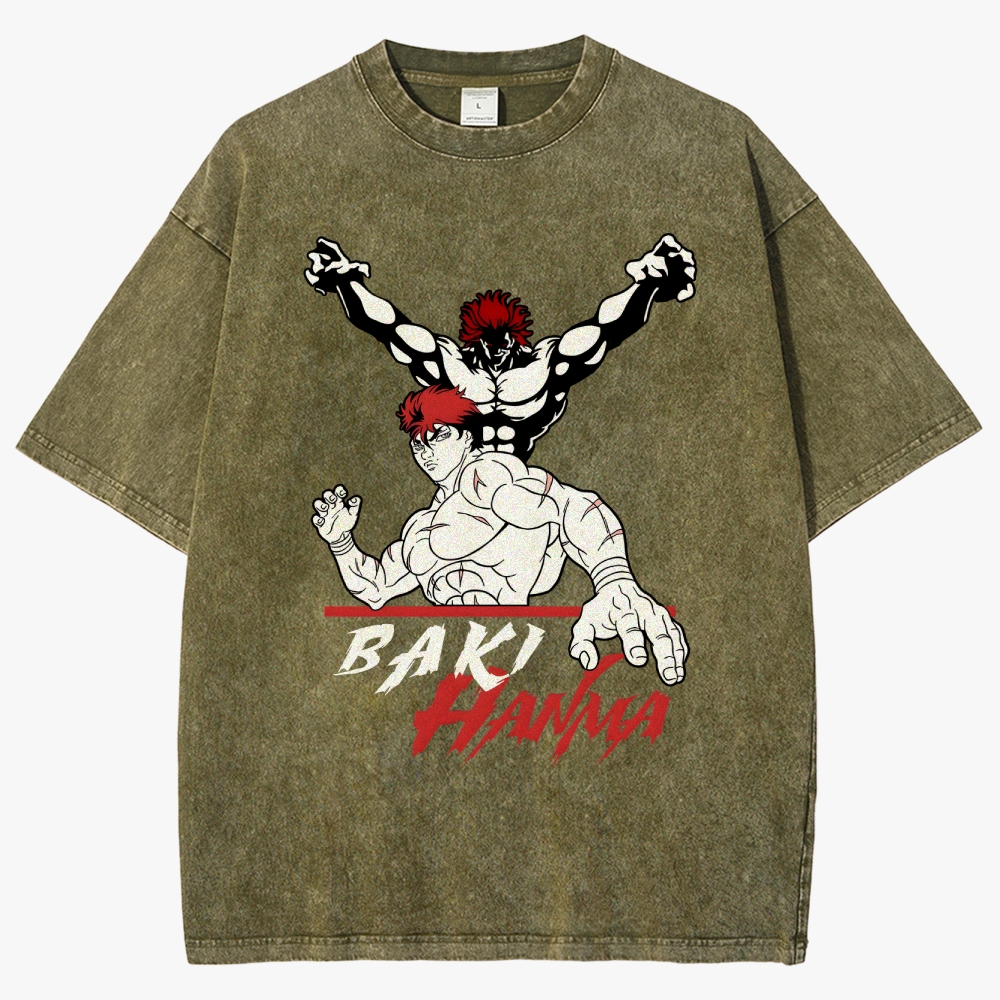 Baki Unisex Fit Washed T-Shirt