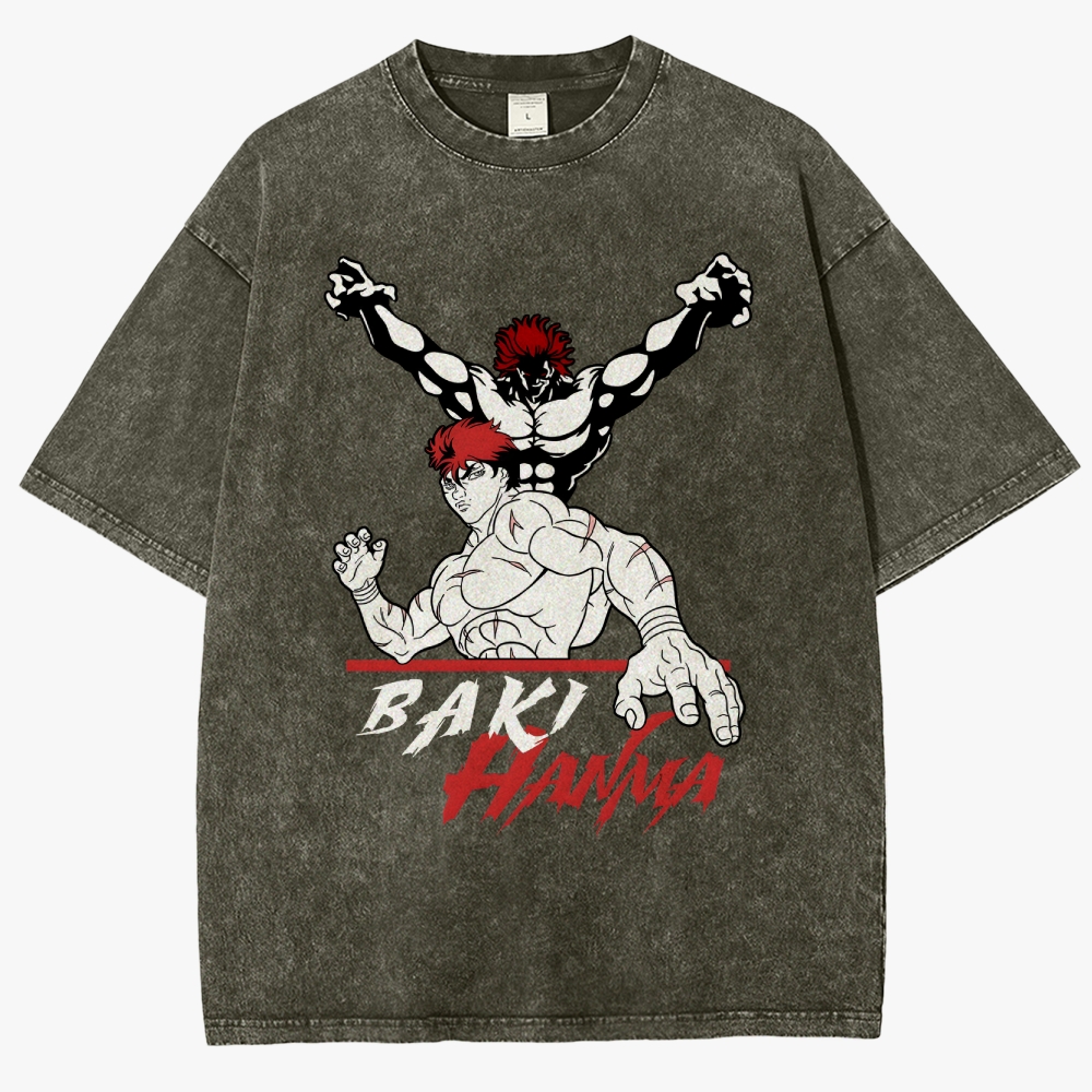 Baki Unisex Fit Washed T-Shirt