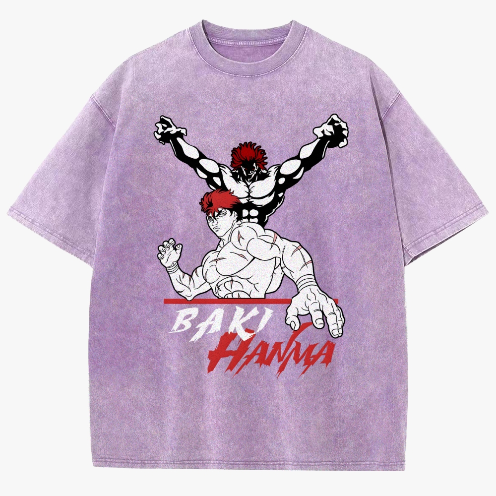 Baki Unisex Fit Washed T-Shirt
