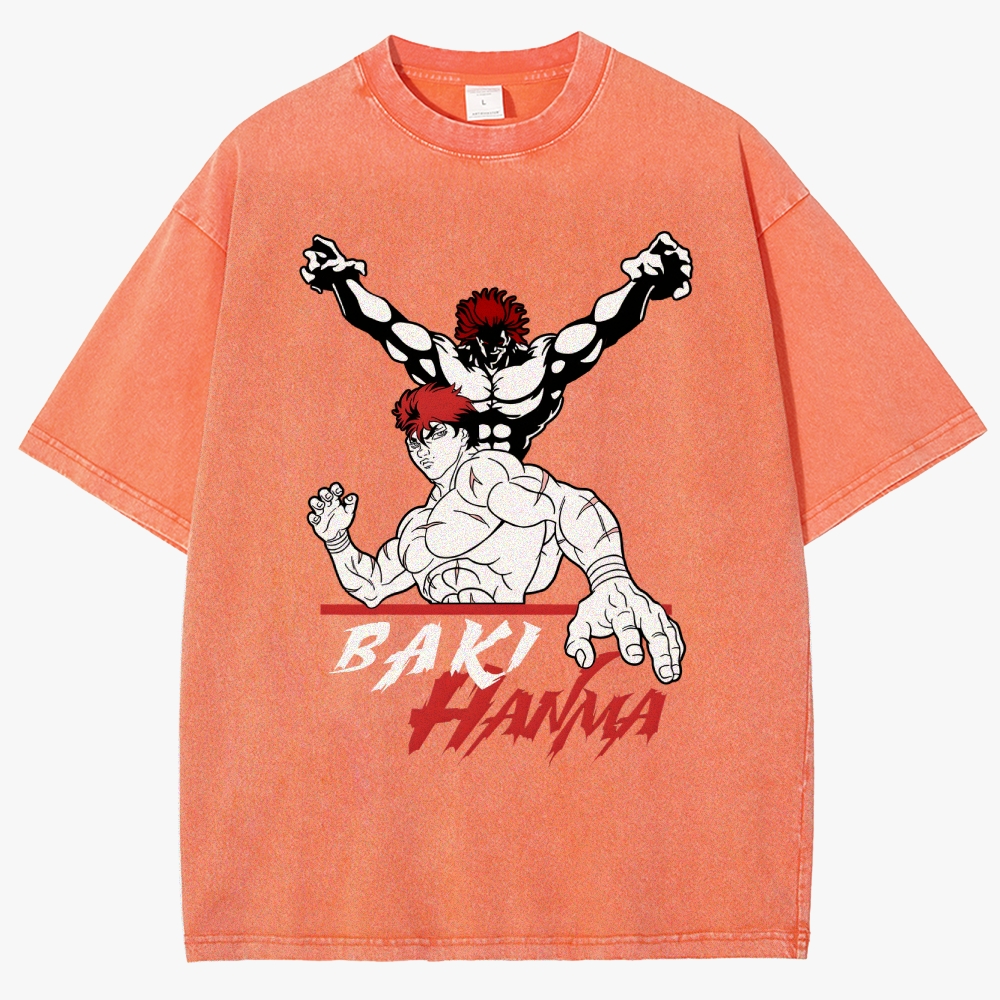 Baki Unisex Fit Washed T-Shirt