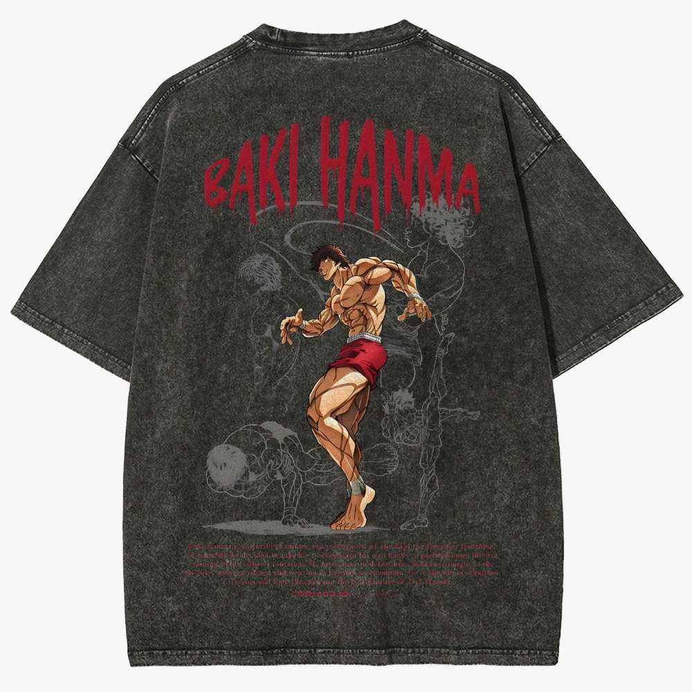 Baki Unisex Fit Washed T-Shirt