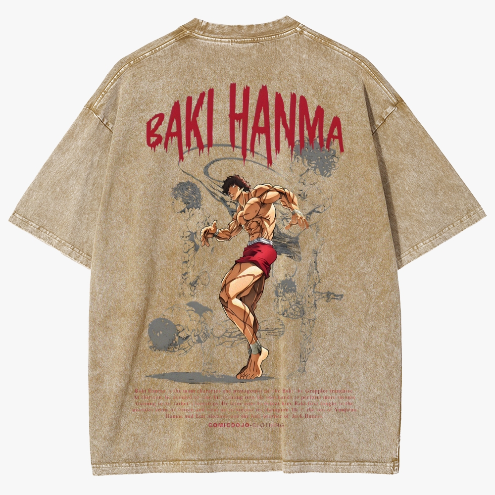 Baki Unisex Fit Washed T-Shirt