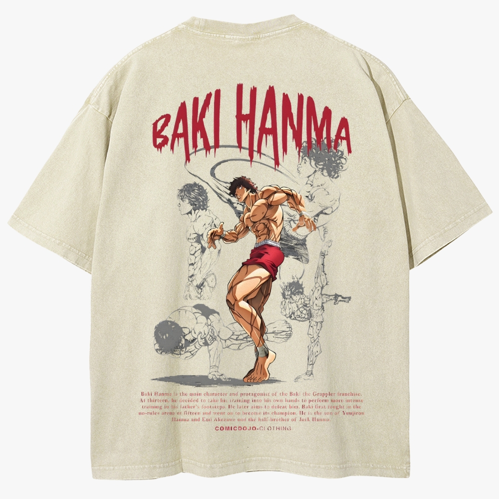 Baki Unisex Fit Washed T-Shirt