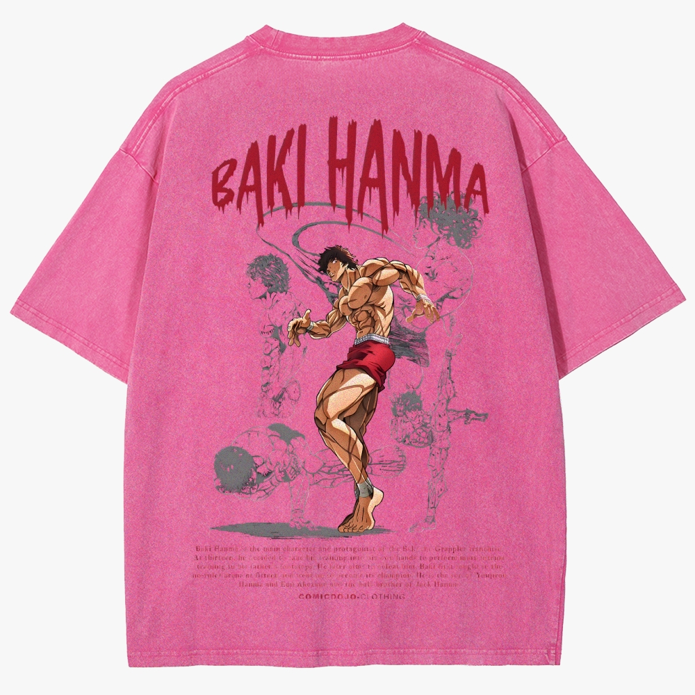 Baki Unisex Fit Washed T-Shirt