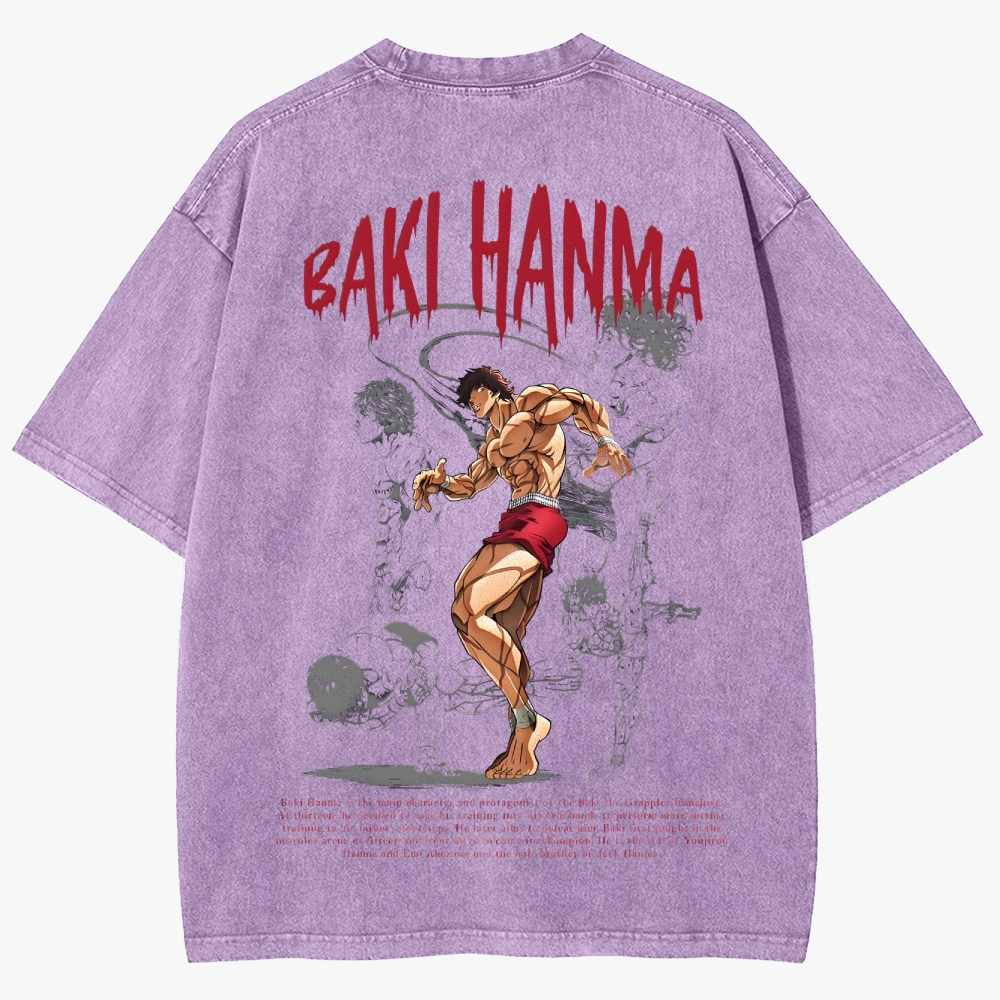 Baki Unisex Fit Washed T-Shirt