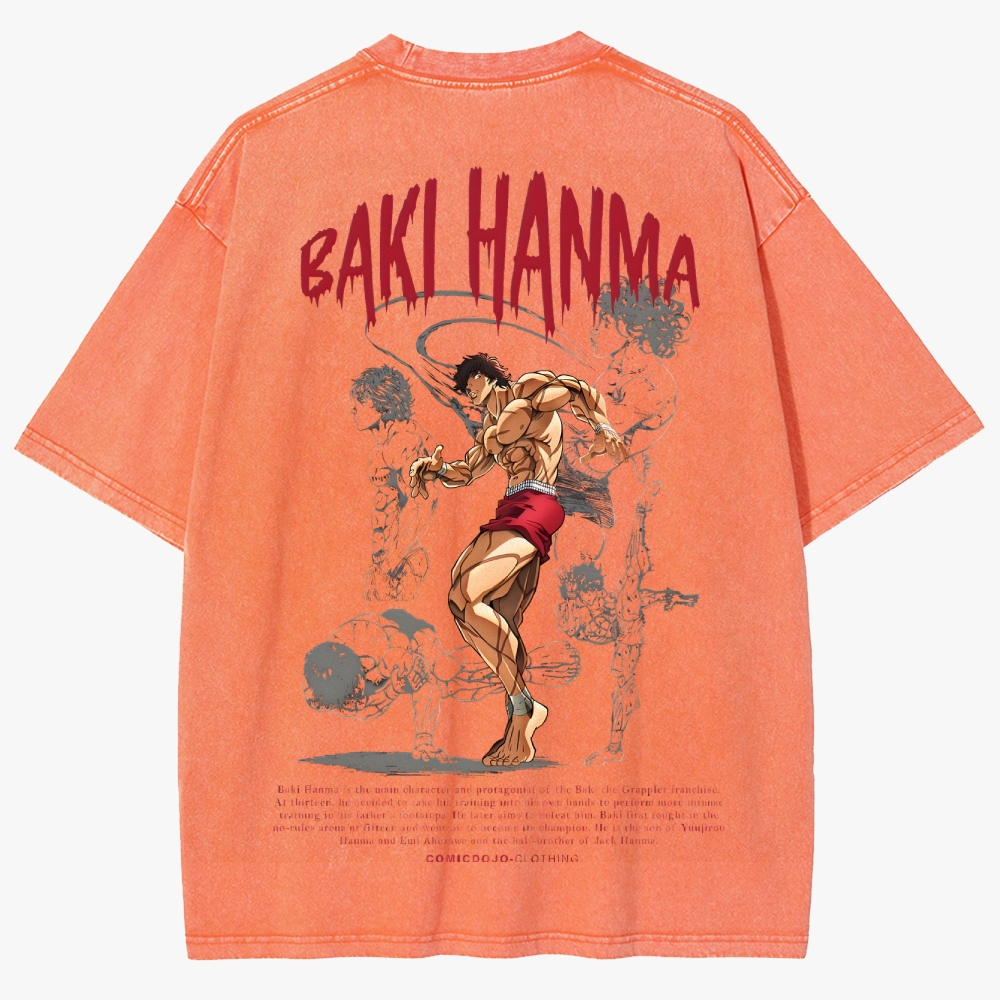 Baki Unisex Fit Washed T-Shirt