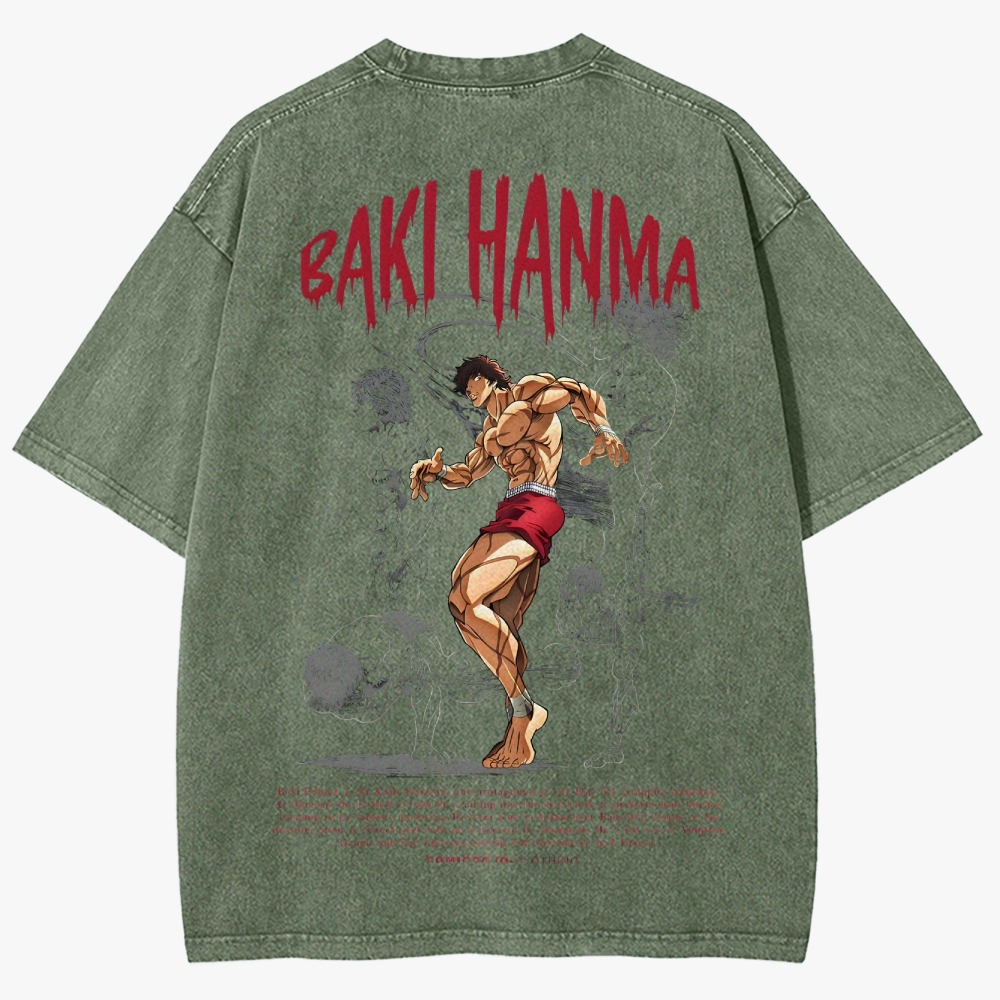 Baki Unisex Fit Washed T-Shirt