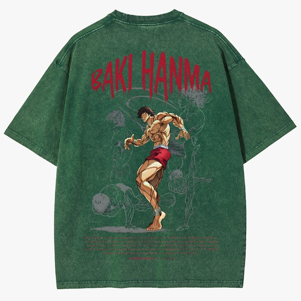 Baki Unisex Fit Washed T-Shirt