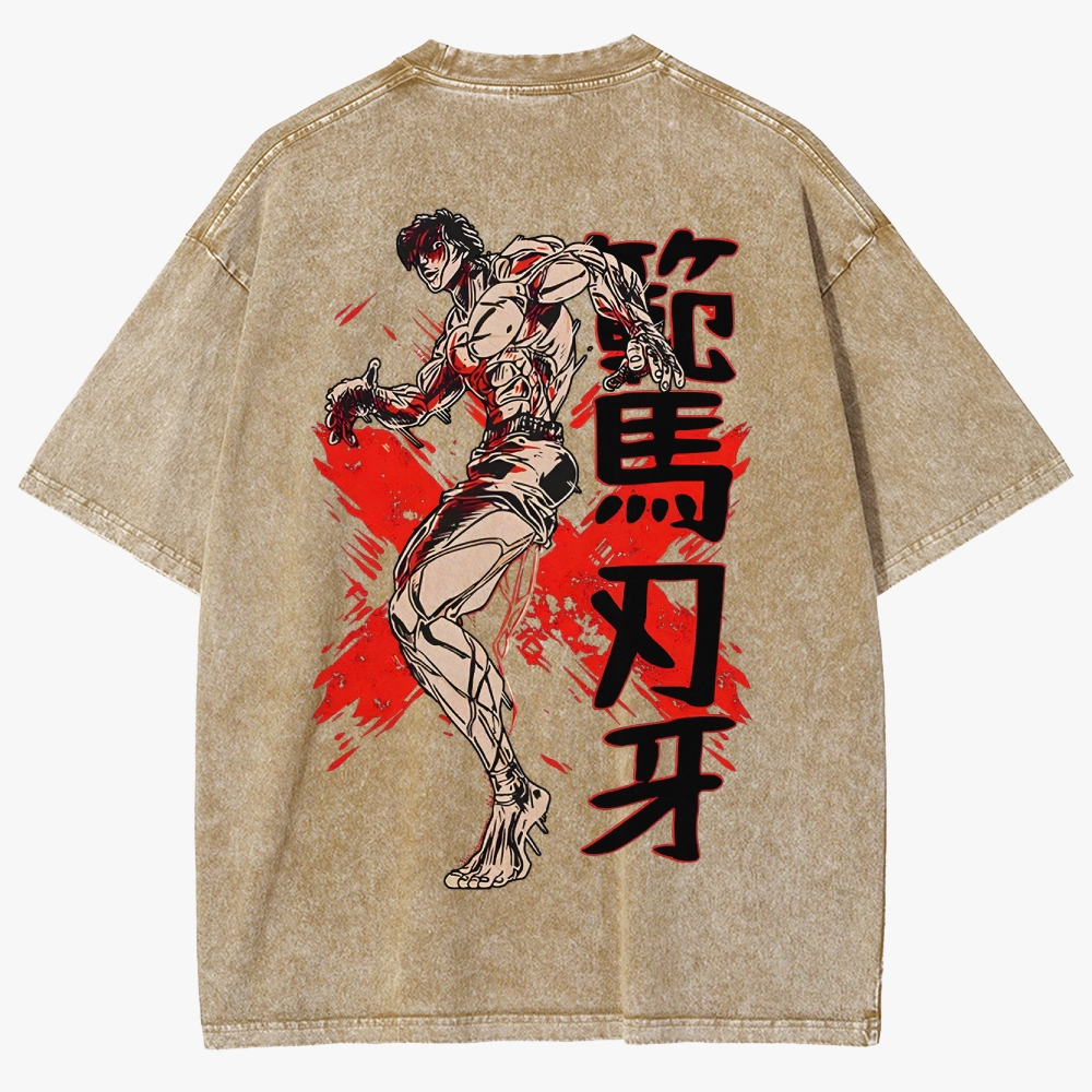 Baki Unisex Fit Washed T-Shirt