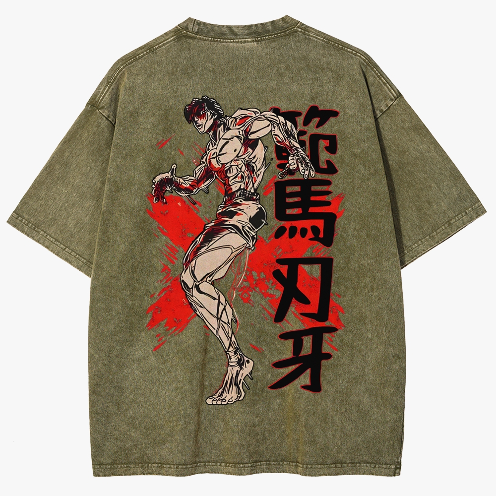Baki Unisex Fit Washed T-Shirt