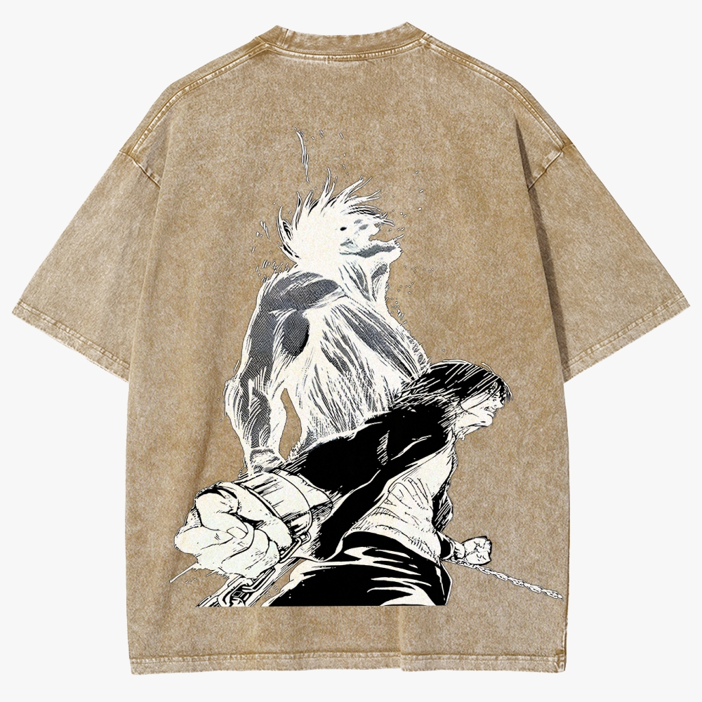 Attack On Titan  Unisex Fit Washed T-Shirt