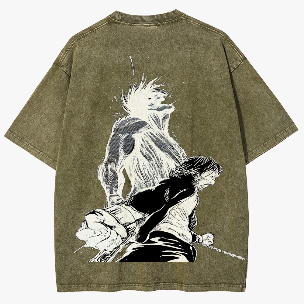 Attack On Titan  Unisex Fit Washed T-Shirt