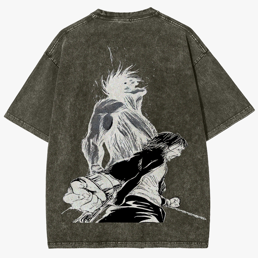 Attack On Titan  Unisex Fit Washed T-Shirt